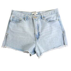 Forever 21 Light Wash Denim Shorts - Women’s Casual Cutoff High-Waisted Shorts,